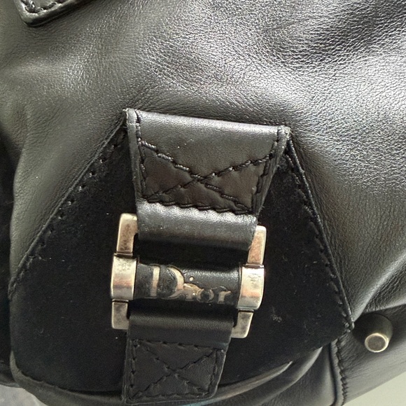 Dior Cannage Rebelle Leather and Suede Satchel Handbag - Picture 9 of 14